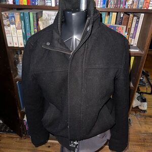 Gap wool business casual S professional black bomber coat
